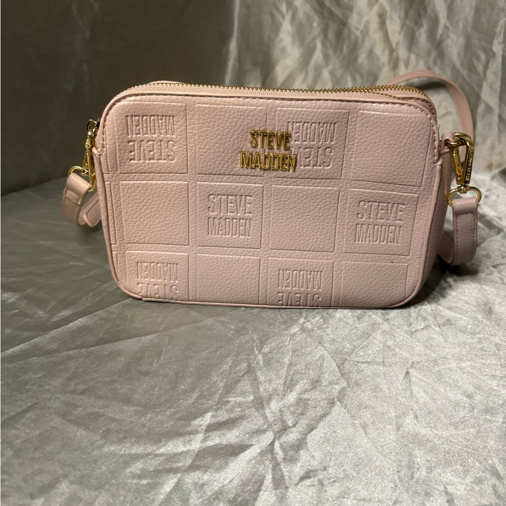 Steve Madden Blush Pink Embossed Crossbody Bag